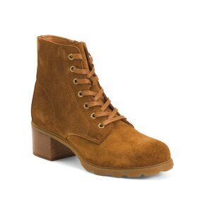 OTBT Camel Made In Portugal Suede Arc Lace Up Booties